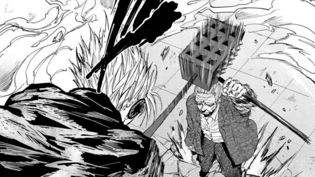 'Sakamoto Days' Has Run Itself Dry After Giving Its Main Villain a Major Upgrade 5 Gaku is jumping on Takamura from above in Sakamoto Days