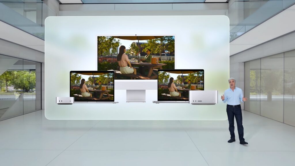 Apple’s AAA Push Proves It’s Done Playing Small in Gaming 12 A screen from Apple's keynote at WWDC 2025, featuring Craig Federighi promoting the upcoming full-release of life simulation game inZOI on mac systems.