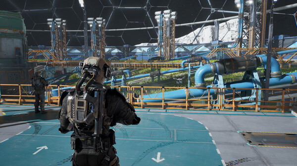 I Hope the Expanse: Osiris Reborn Doesn’t Include Andromeda in Its List of Mass Effect Influences 2 A screenshot from The Expanse: Osiris Reborn featuring the protagonist inside a space station.