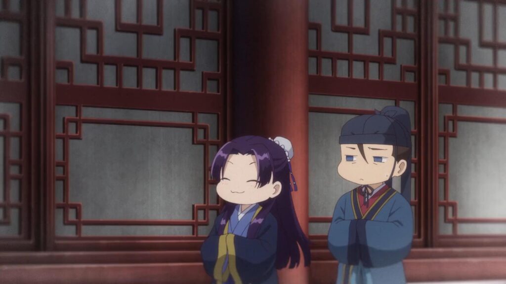 ‘The Apothecary Diaries’ Almost Killed Jinshi, but It Would Have Been Worse for Another Character 4 Jinshi grinning as Gaoshun side eyes him in The Apothecary Diaries.