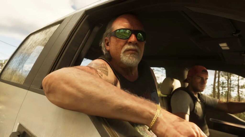 A No Country for Old Men Actor You Haven’t Thought About in Years Might Be in GTA 6 2 The image shows the character Brian in a car from Rockstar's GTA 6