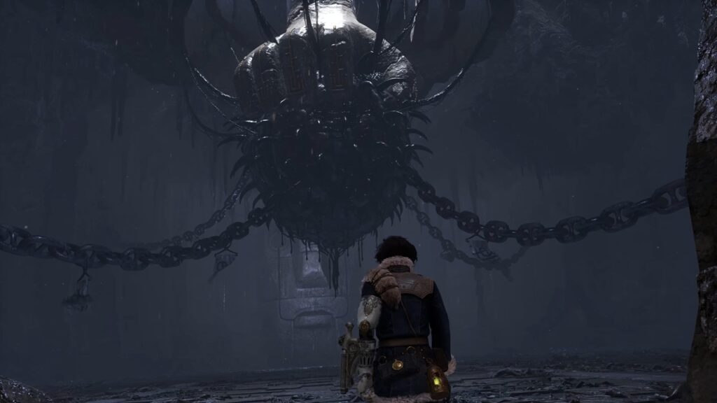 Lies of P: Overture DLC Vows to Overhaul Its Most Fundamental Gameplay Element but Only After ‘Meticulous Work and Thorough Testing’ 2 A scene from the Lies of P: Overture launch trailer featuring protagonist Pinocchio walking into a boss room.