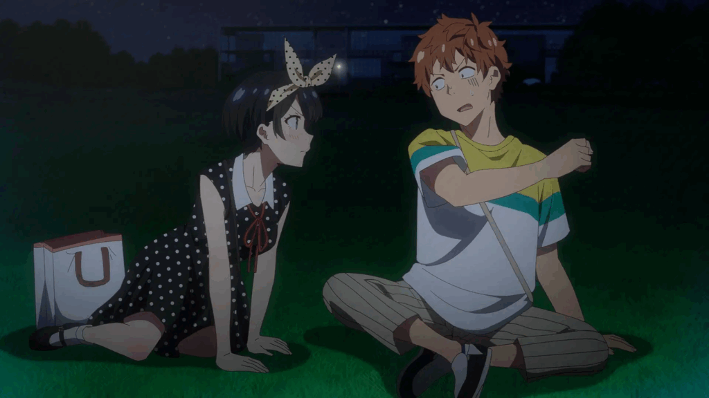 Kazuya looking awkward next to Ruka
