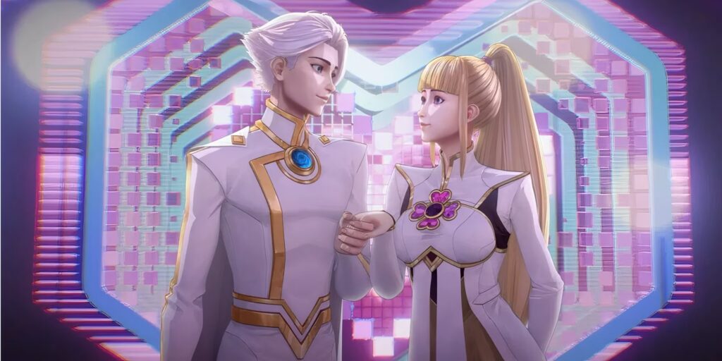 Nice’s Return in ‘To Be Hero X’ Will Do Justice to the Most Wronged Character of the Anime 6 Nice and Moon holding hand in a still from To Be Hero X.