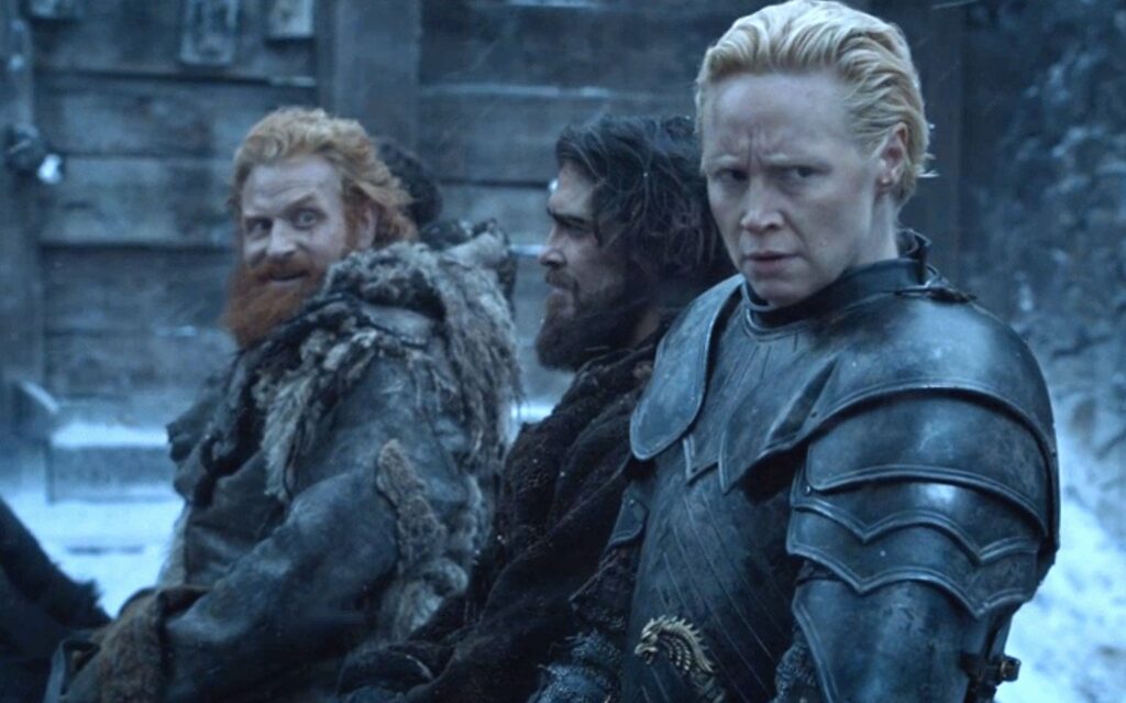 Tormund Actor Kristofer Hivju Was Disappointed More With ‘Game of Thrones’ Fans After Tragic Season Finale 2 Tormund looking charmingly at Brienne of Tarth while she sighs and turns her head.