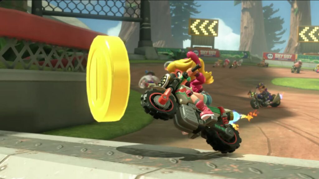 Mario Kart World’s Best Coin Farming Trick Doesn’t Even Involve Driving 19 collecting coin using a bike in Mario Kart World