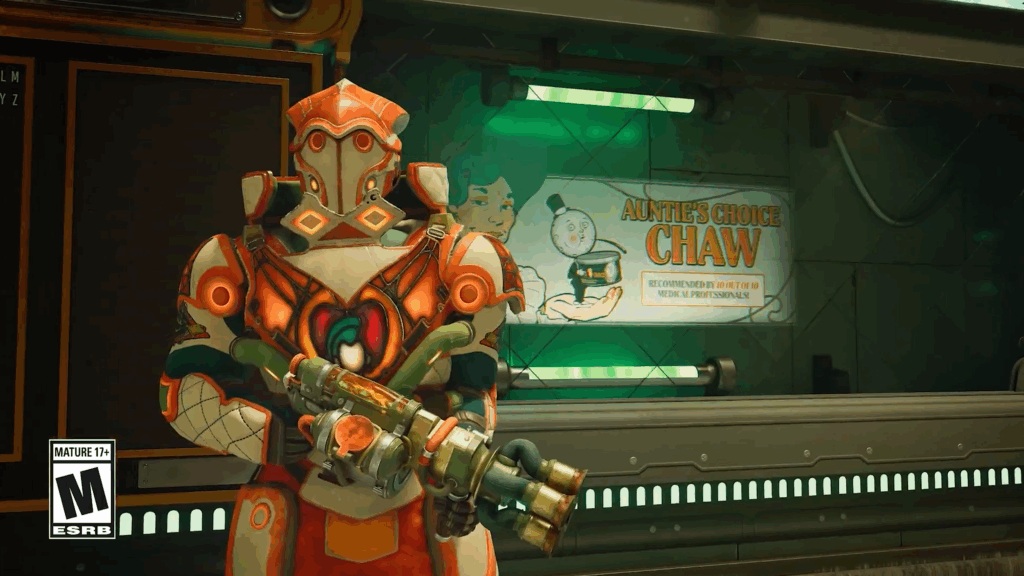 This Outer Worlds 2 Villain Might Be the Closest We’ve Come to Reviving a Certain Borderlands Legend 25 A still from The Outer Worlds 2 showing some advertisements.