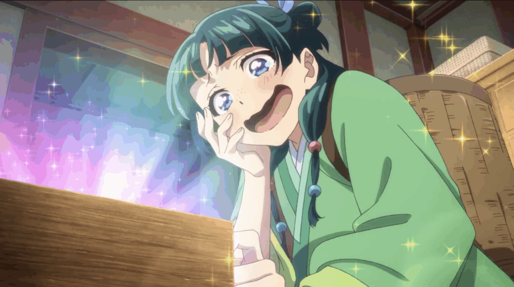 'The Apothecary Diaries' Uses the Most Cliche Anime Tropes to Enhance Its Comedy 4 Maomao excited to see Ox Bezoar.
