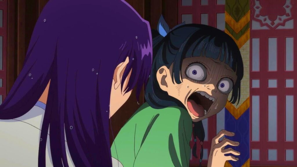 'The Apothecary Diaries' Uses the Most Cliche Anime Tropes to Enhance Its Comedy 5 Maomao's scary face in The Apothecary Diaries.