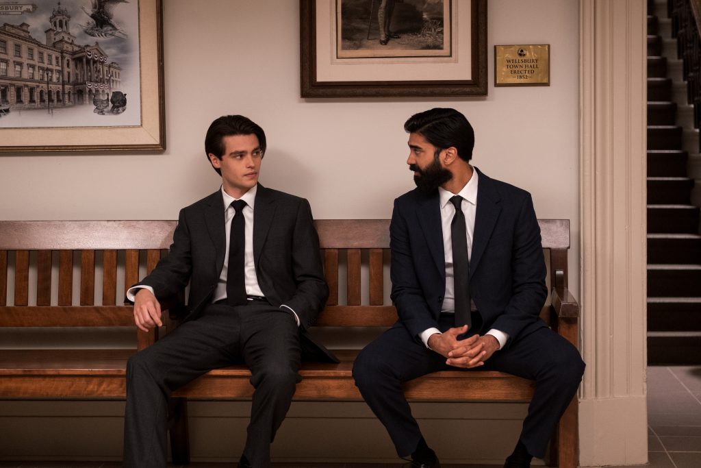 7 Unknown Facts About ‘Ginny & Georgia' Star Raymond Ablack 6 Raymond Ablack and Felix Mallard looking at each other while sitting side by side