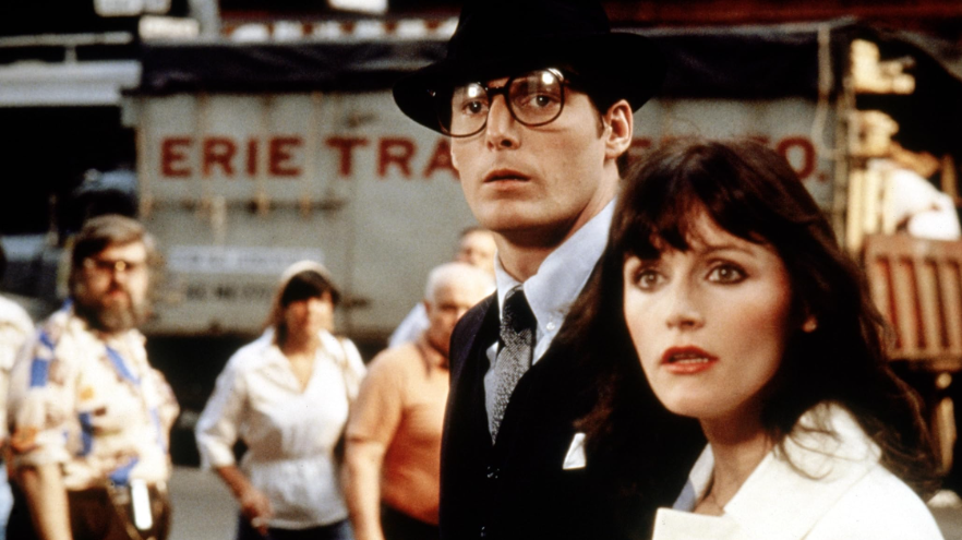 Clark Kent looks concerned next to Lois Lane