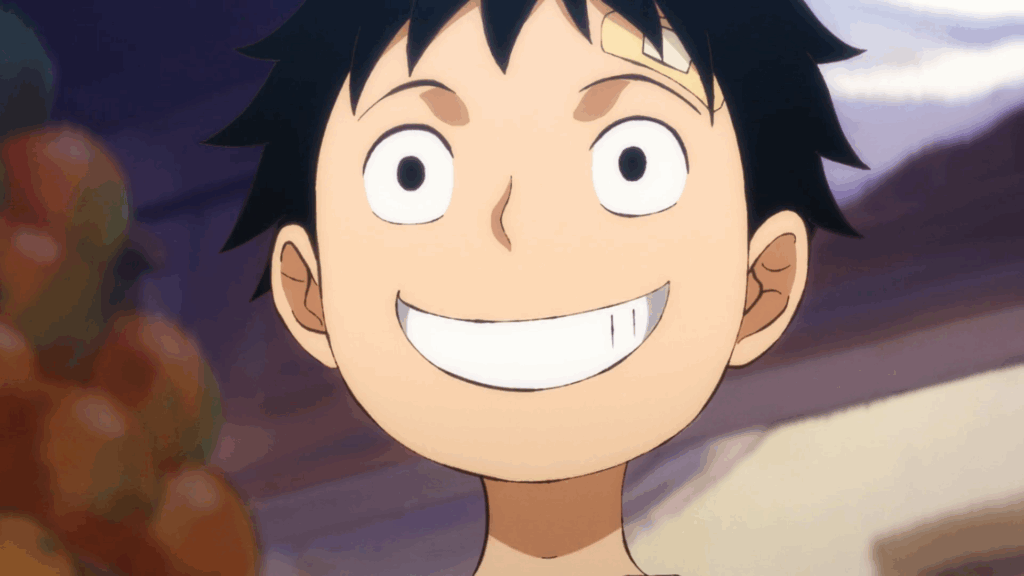 A young Luffy before he got his scar