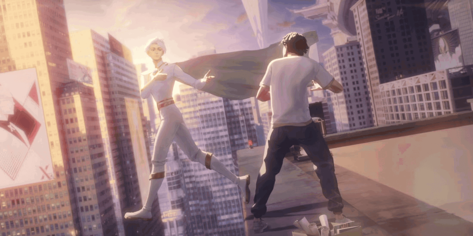 ‘To Be Hero X’ Fools You With Shonen-Like “Flashiness of the visuals” 2 Nice falls to his death and shoots his signature pose at Lin Ling in To Be Hero X.
