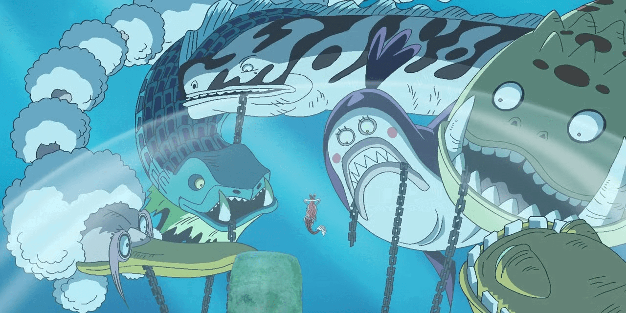 One Piece: Luffy Has Already Surpassed Shanks With His Most Fearsome Ability That’s Not Gear 5 5 Shirahoshi interacting with the Sea Kings in One Piece.