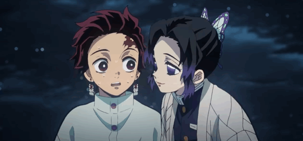 'Demon Slayer' Outdid Itself with Shinobu by Not Making Her a Traditional Hero 2 Shinobu Kocho checking up on Tanjiro while his meditation