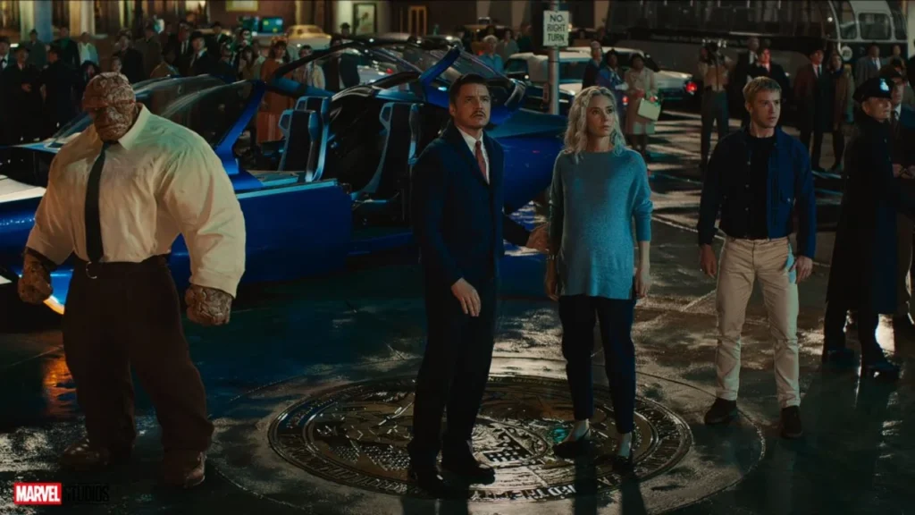 ‘The Fantastic Four: First Steps’ Budget: How Much Pedro Pascal’s Marvel Movie Has to Earn to Be Profitable 7 Ebon Moss-Bachrach, Pedro Pascal, Vanessa Kirby, and Joseph Quinn in The Fantastic Four: First Steps