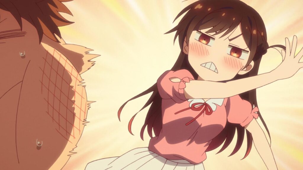 Most Bizarre Controversies About 'Rent-a-Girlfriend' Author Reiji Miyajima 3 Chizuru slaps Kazuya on his face in a stil from Rent-a-girlfriend