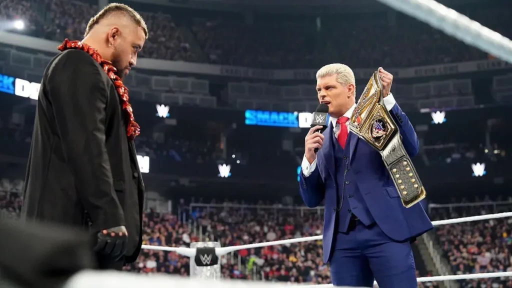 Cody Rhodes Takes a Cheeky Dig at Hulk Hogan Ahead of His Fight With Damian Priest 3 Cody Rhodes with the WWE title.