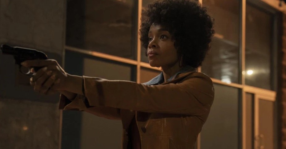 ‘Duster’ Episode 5 Review: Family, Firepower & False Friends - A Soul-Soaked Sprint Through Love and Lies 3 Rachel Hilson aiming a gun in a tense scene from Duster.