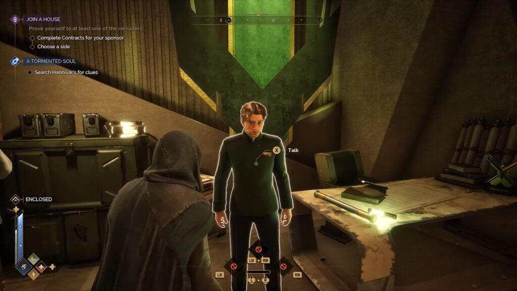 All Factions and Houses in Dune: Awakening, Explained 6 Dune: Awakening gameplay screenshot showing the House Atreides recruiter in-game.