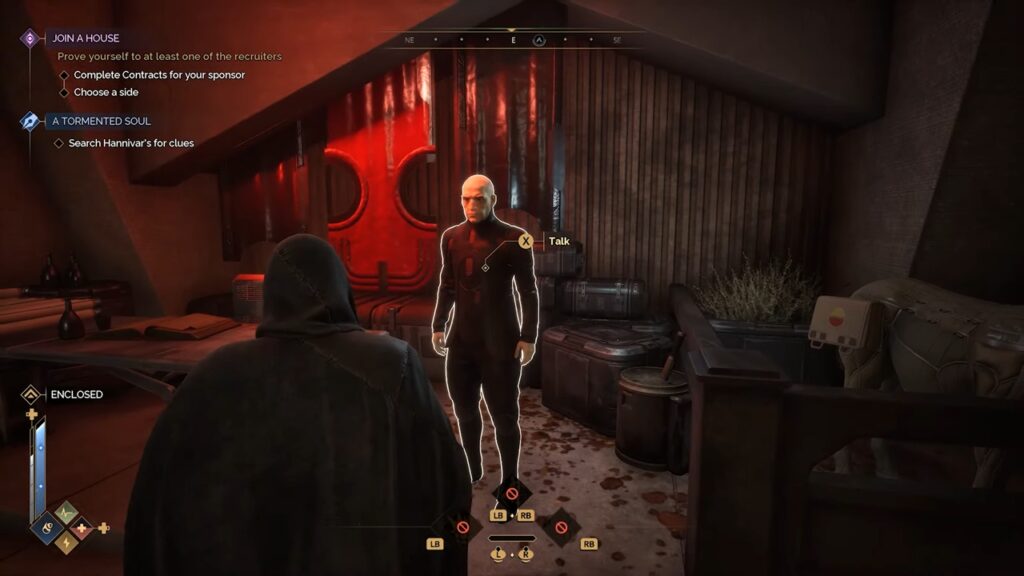 All Factions and Houses in Dune: Awakening, Explained 7 Dune: Awakening gameplay screenshot showing the House Harkonnen recruiter in-game.