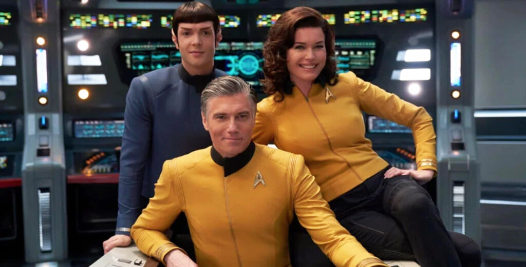 ‘Star Trek: Strange New Worlds’ Season 3: Release Date, Cast, Plot, and All You Need to Know 1 The main cast of Star Trek: Strange New Worlds, Spock, Captain Pike, and Number One, pose together on the Enterprise bridge.