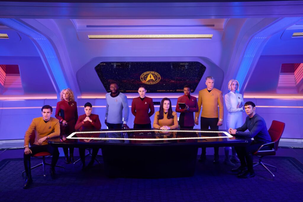 ‘Star Trek: Strange New Worlds’ Season 3: Release Date, Cast, Plot, and All You Need to Know 2 The cast of Star Trek: Strange New Worlds gather together and pose for a picture