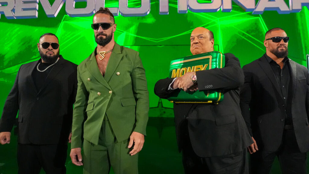 Seth Rollins Has the Perfect Chance to Cash in His ‘Money in the Bank’ and That Involves John Cena’s Next Opponent 18 Seth Rollins with Paul Heyman, Bron Breakker and Bronson Reed.