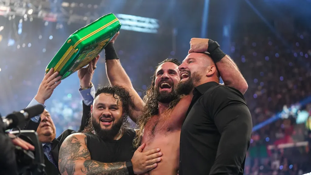 Seth Rollins Has the Perfect Chance to Cash in His ‘Money in the Bank’ and That Involves John Cena’s Next Opponent 19 Seth Rollins celebrating.