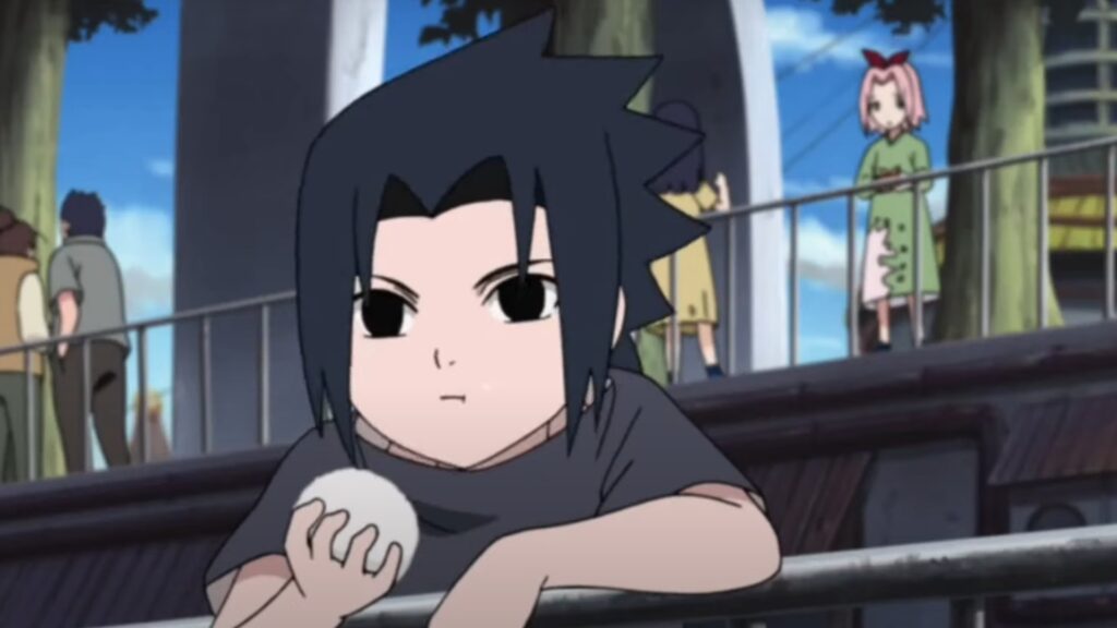 We Were Too Focused on Sasuke to Realize Naruto Was Always the Real Ladies’ Man 1 Sasuke is eating a riceball and Sakura is in the background