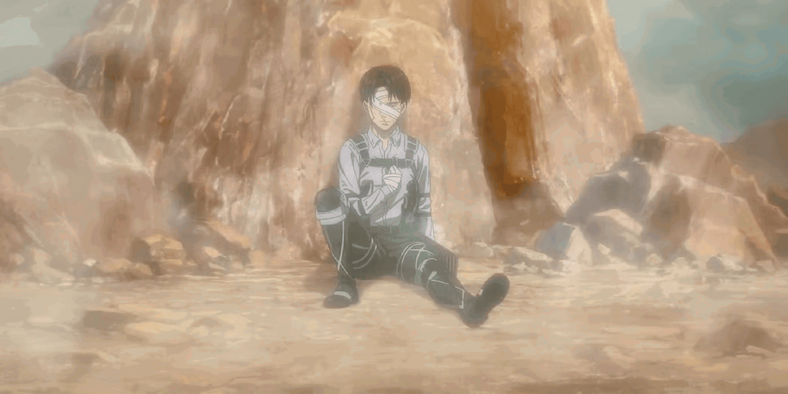 Is Attack on Titan Better Than One Piece: Main Characters and Character Building Comparison 7 Levi salutes his fallen comrades in Attack on Titan.