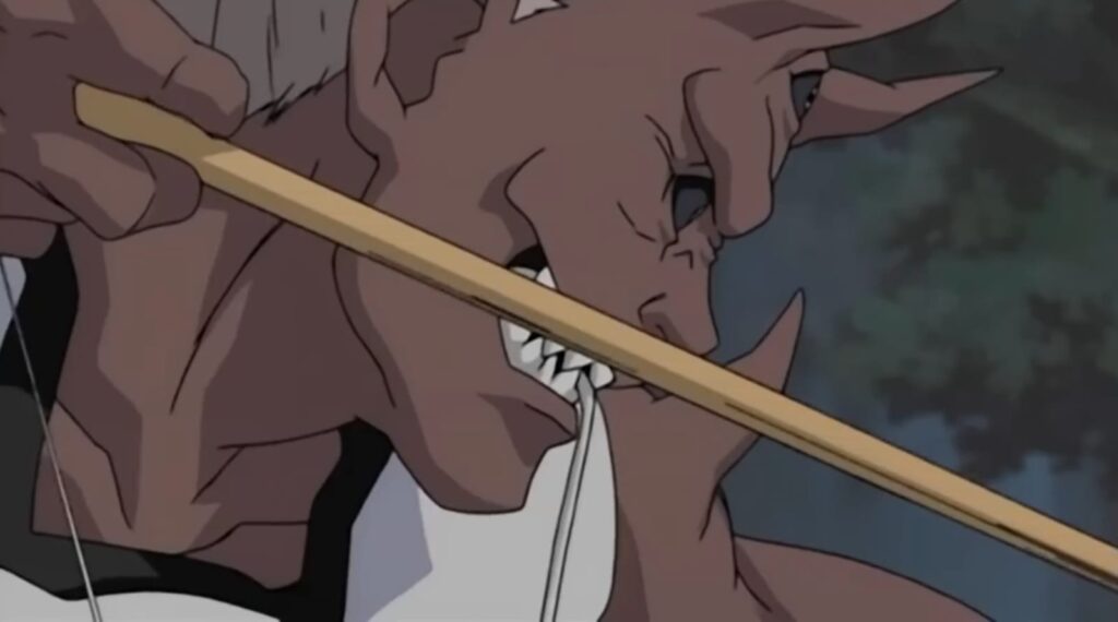 Neji and Choji Hold a Dark Record Even Naruto Avoided 3 Kidomaru shoots an arrow at Neji.