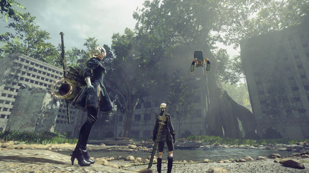 Both android protagonists in Nier 