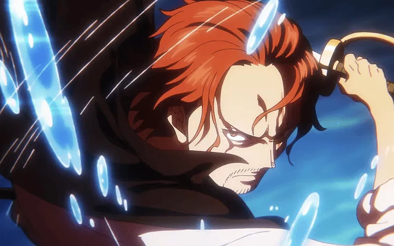 Shanks unleashing Divine Departure in One Piece.