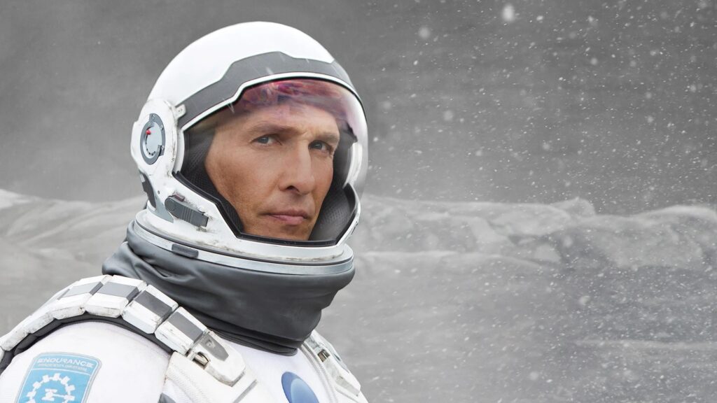 Matthew McConaughey as Cooper in Interstellar