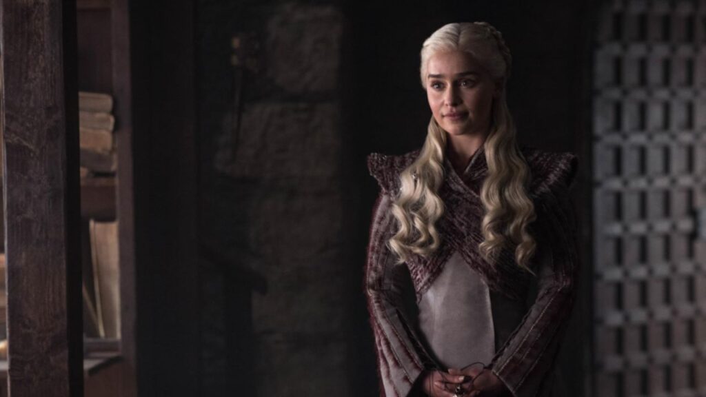 Daenerys in a scene from Game of Thrones