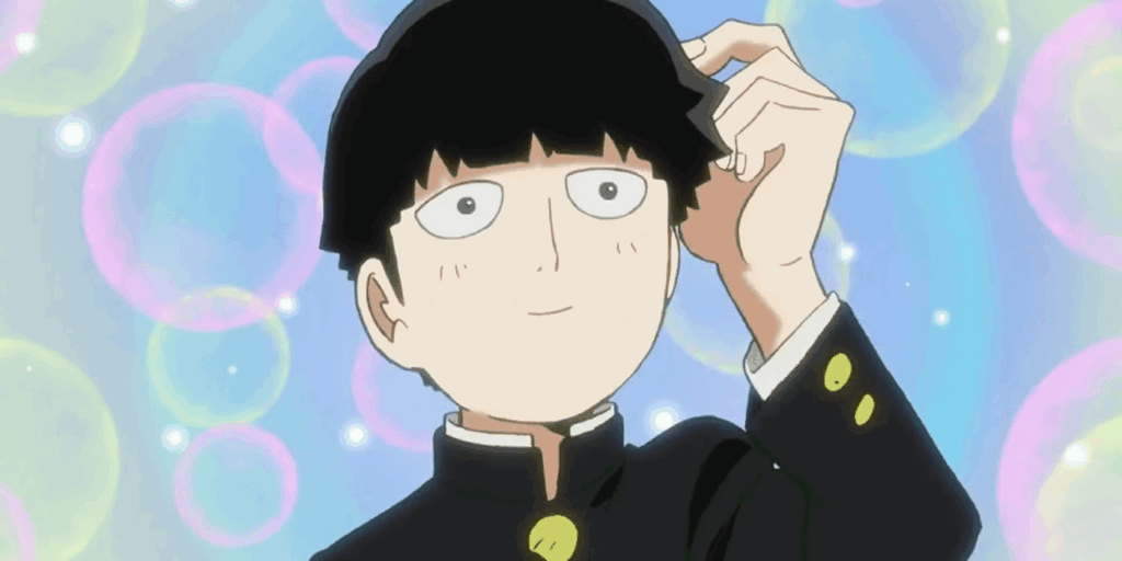 Mob gets shy in Mob Psycho 100.