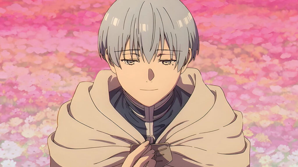 The image shows Himmel the Hero from Frieren Beyond Journey's End
