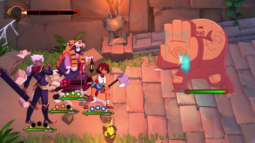 Top 10 Video Games Published by Wuchang: Fallen Feathers’ Publisher 505 Games 2 A screenshot from Indivisible featuring Ajna and her friends against an enemy.