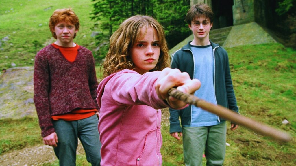 Harry, Hermione and Ron in Harry Potter and The Prisoner of Azkaban