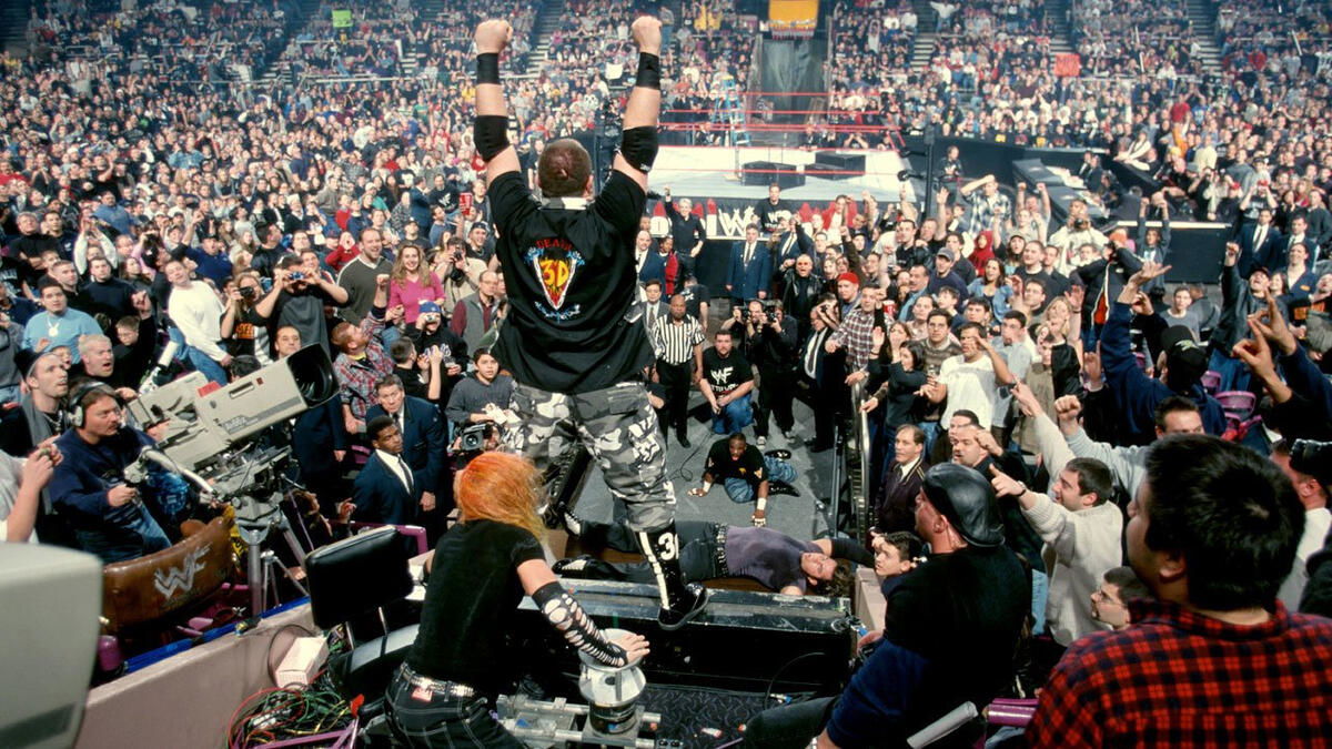 Jeff Hardy getting thrashed.