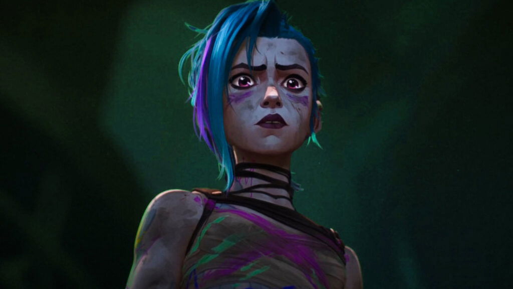 jinx looking concerned in Arcane