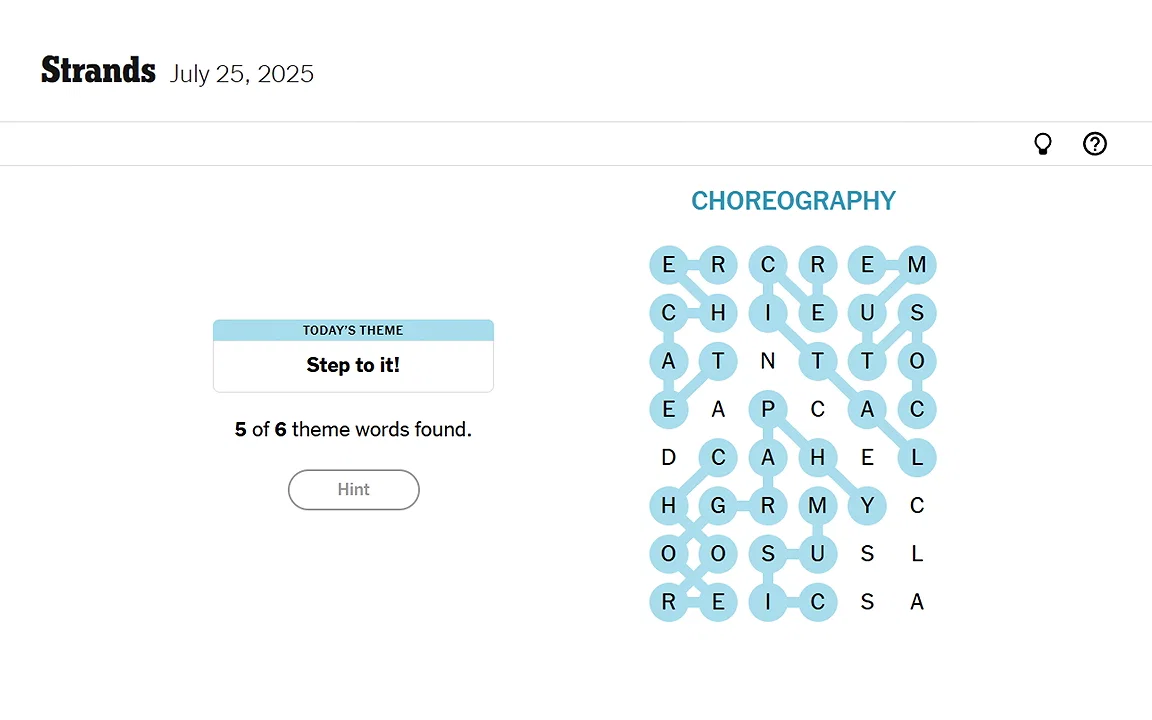 NYT Strands and Connections Solution for Today (July 25, 2025)
