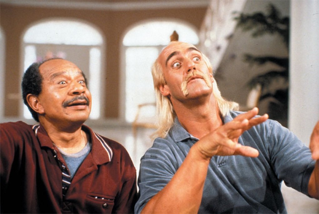 Hulk Hogan as the former wrestler turned nanny in Mr. Nanny