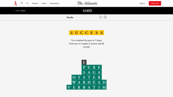 The Atlantic Games Solutions for Today (July 26 2025) The Atlantic Games Solutions for Today (July 26 2025)