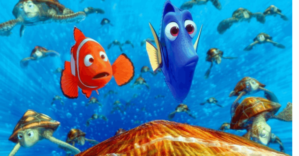 Nemo’s father and Dory in a still from Finding Nemo