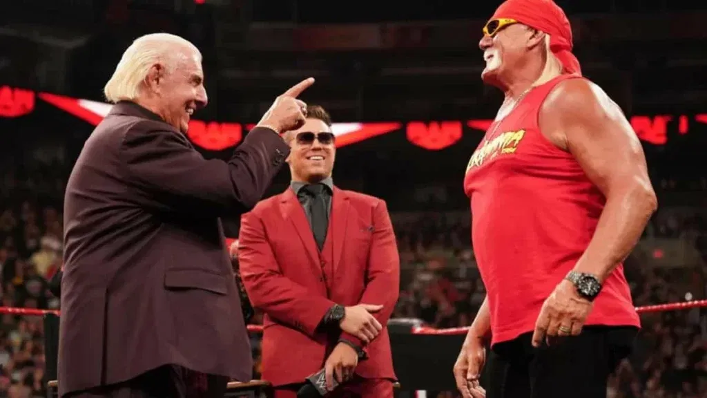 Hulk Hogan with The Miz and Ric Flair. 