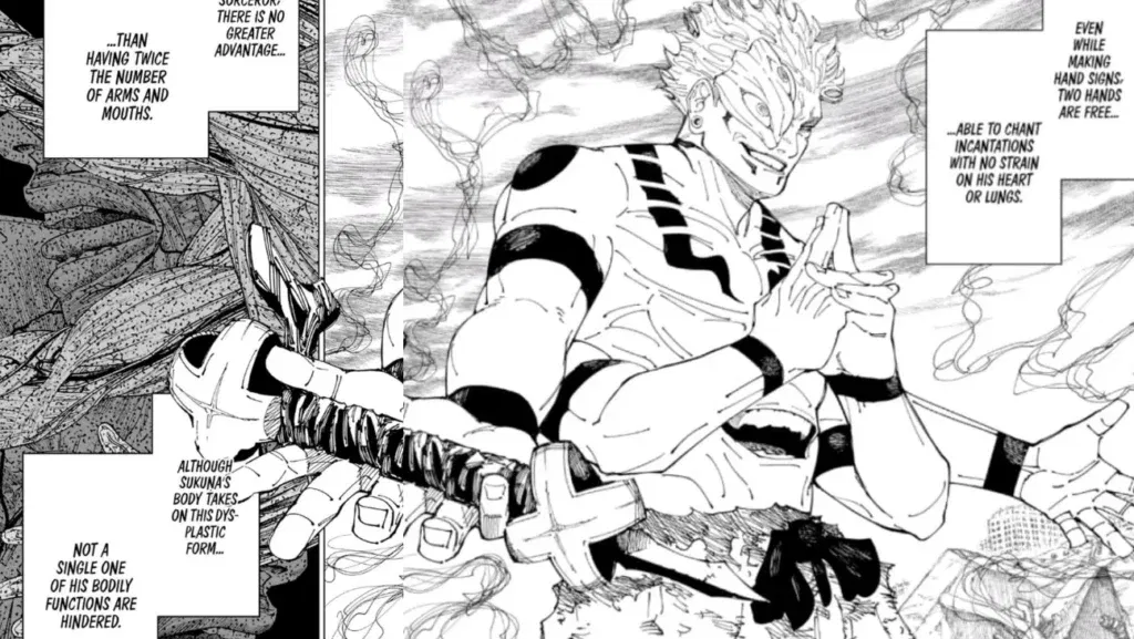 Sukuna from jujutsu kaisen in his final form