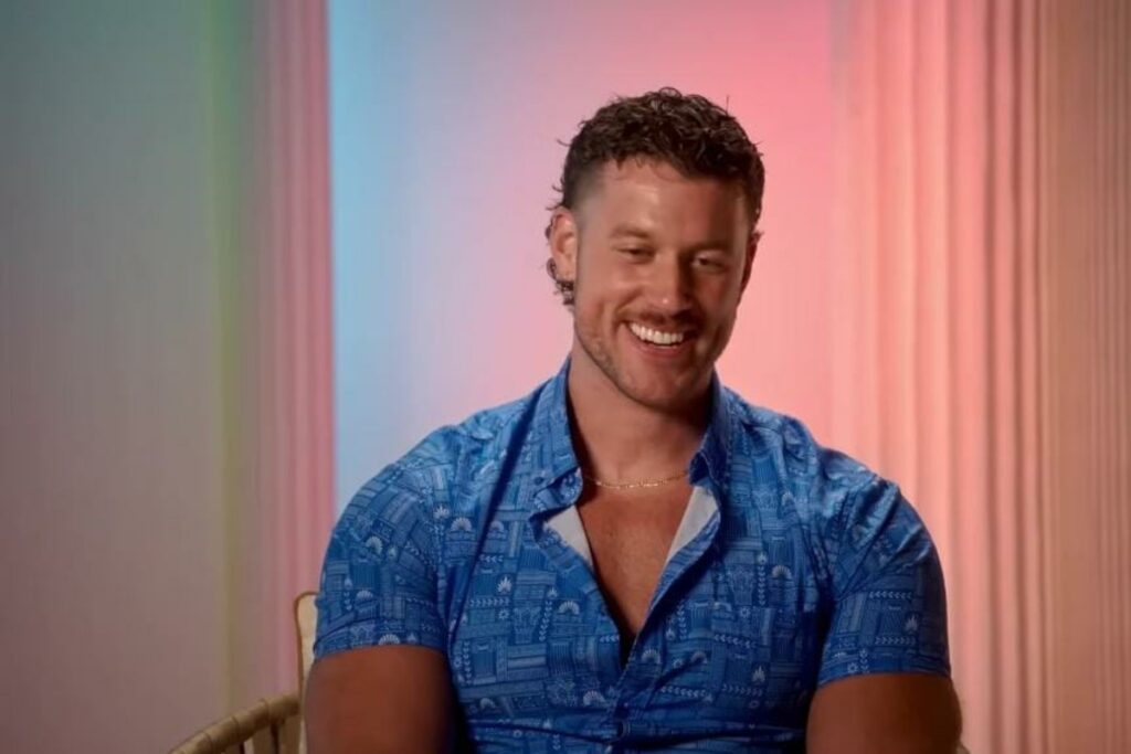 Clayton Echard talking about his past with Rachel Recchia in Perfect Match.