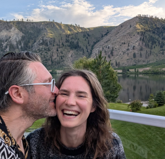 What She Does for a Living? 6 Amanda Knox smiling with her husband.